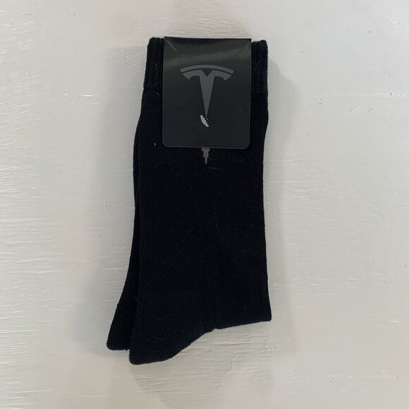 NEW TESLA Logo Pair of Socks - Black color size unisex size - Picture 1 of 4